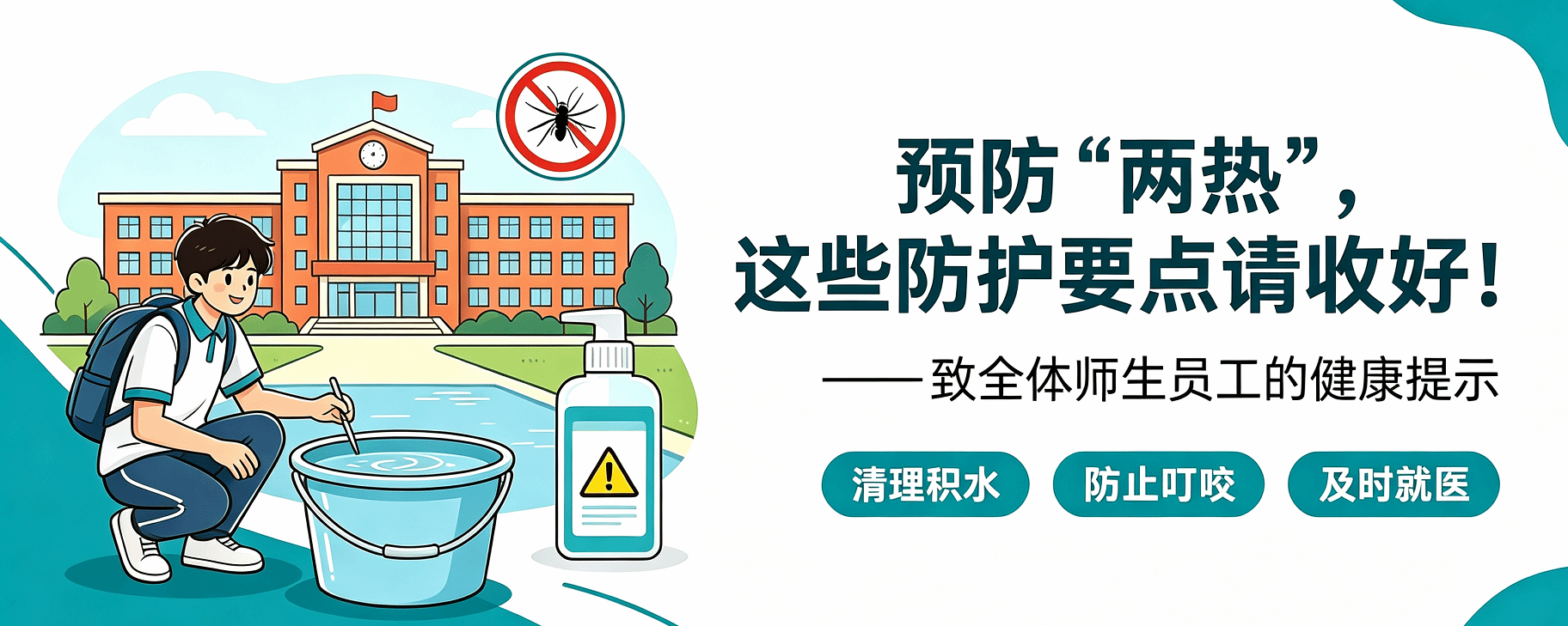 预防“两热”，这些防护要点请收好！ ——致全体师生的健康提示